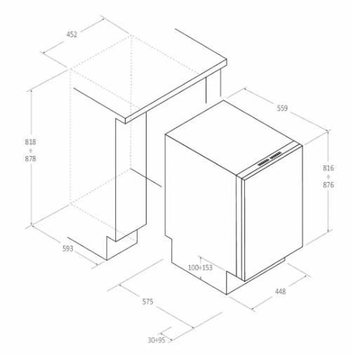 DE LONGHI L45P113E LAVASTOVIGLIE