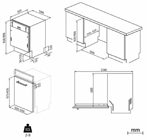 DE LONGHI L6NP83D LAVASTOVIGLIE
