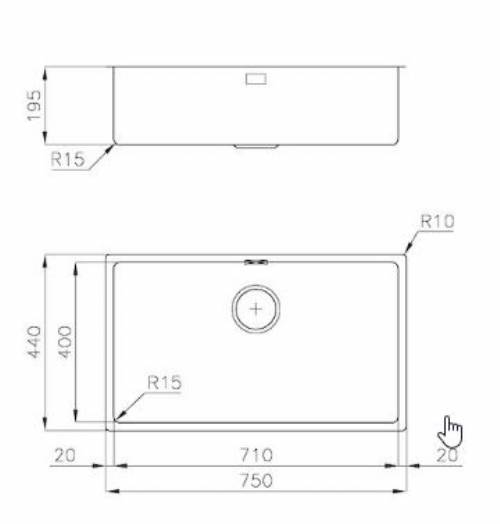 FOSTER 2157058 - LAV. COPPER 75X44