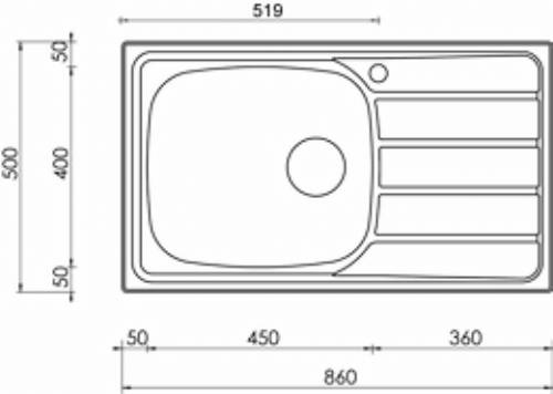 CM 015440DCSSX UNIVERSAL lavello