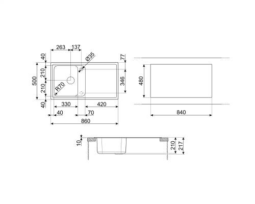 SMEG LZ861AV2 LAVELLI SINTETICI