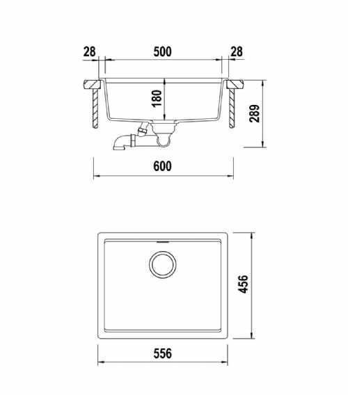 schock LATN100LA43 - VASCA ASPHALT LATN100LA43 CRISTALITE®