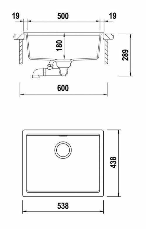 schock Vasche sottotop LAHTI N100LU NEW ALUMINA LATN100LU16  CRISTALITE®