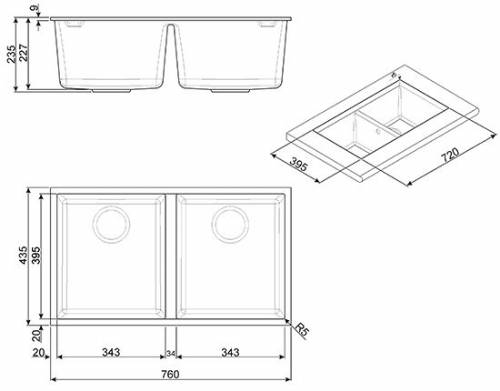 SMEG VZUM3434N LAVELLI SINTETICI