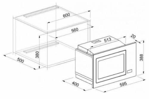 ELLECI FGSP28151WS FORNI MICROONDE H38