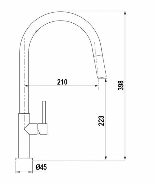 SCHOCK 536120S MISCELATORE CON DOCCIA NERO OPACO TALIA