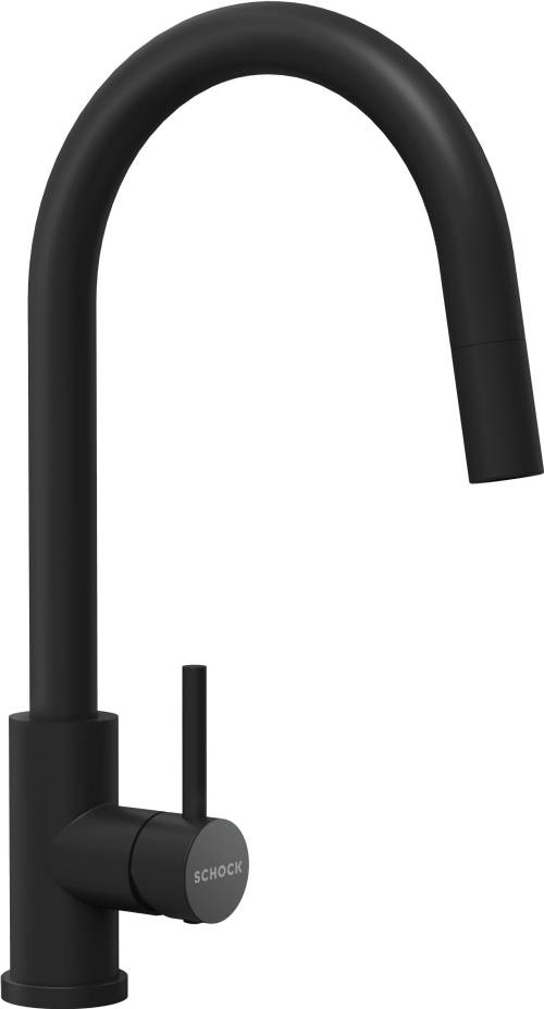 schock 533127S Miscelatore monocomando canna alta curvata con doccetta estraibile