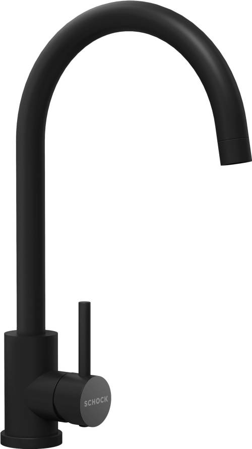 Cod. 533027S Miscelatore monocomando canna alta curvata-PRIMA NERO OPACO