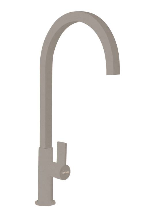 Cod. SXARCT42 Miscelatore monocomando canna alta quadrata tutto colore  NEW AQUAARCO T GRIGIO TORTORA
