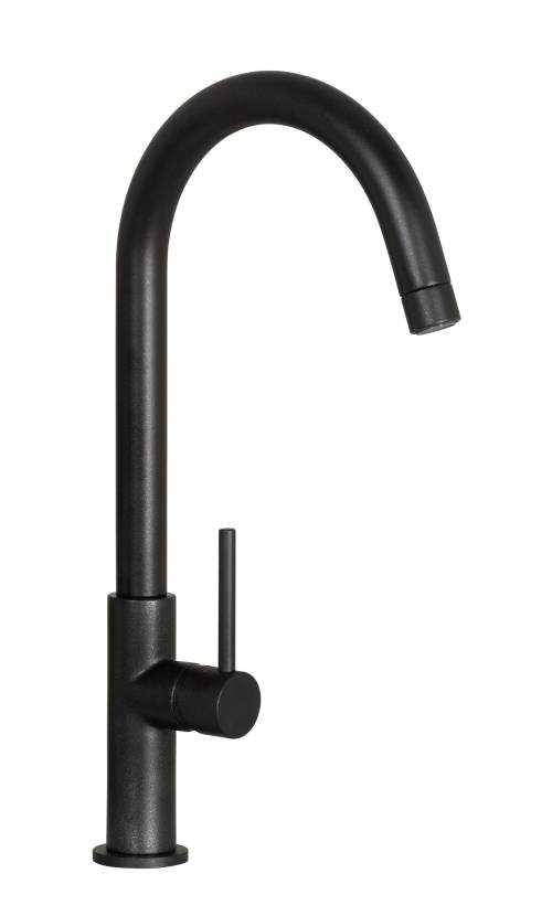 Cod. SXDROPT13 Miscelatore monocomando canna alta a tubo AQUADROP T NERO ASSOLUTO