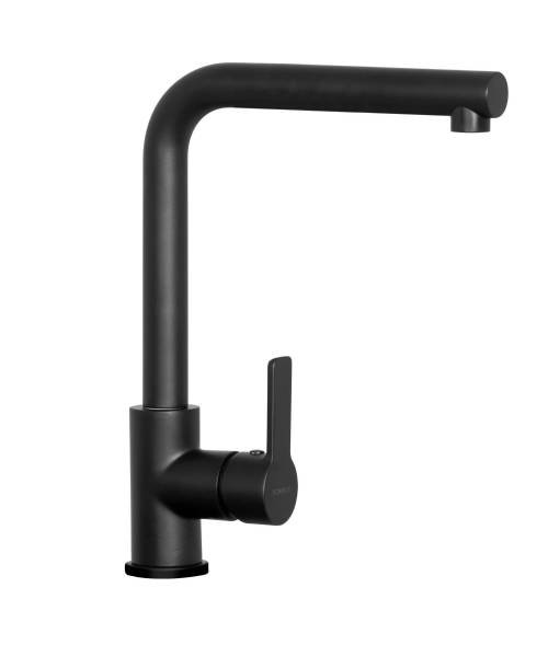 Cod. SXTOWN6BK Miscelatore monocomando con canna alta a ponte AQUATOWN WATER SAVING NERO OPACO