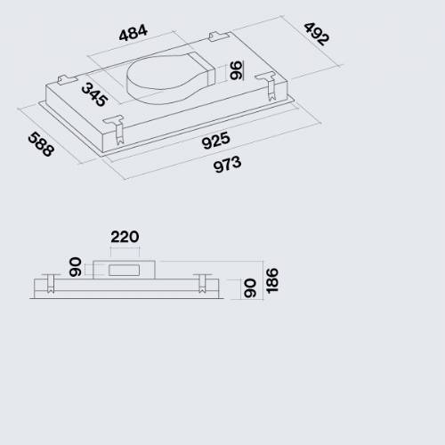 Falmec SIRIO cappa cm 90 bianca