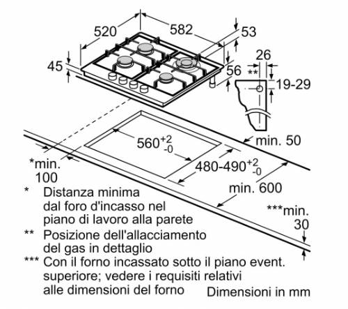 BOSCH PGH6B5K60 PIANI COTTURA GAS