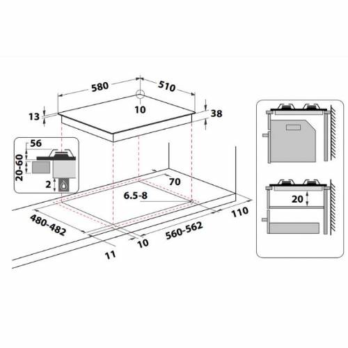 Indesit TH642/I AV Piano cottura