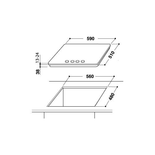 WHIRLPOOL AKR353/IX PIANI COTTURA GAS