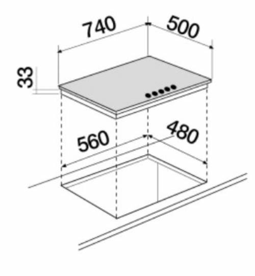 SCHOCK STR85TH58 PIANI COTTURA GAS