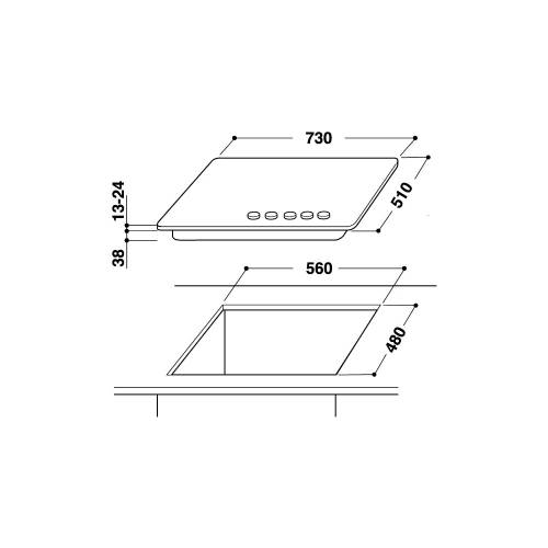 WHIRLPOOL AKR357IX PIANI COTTURA GAS