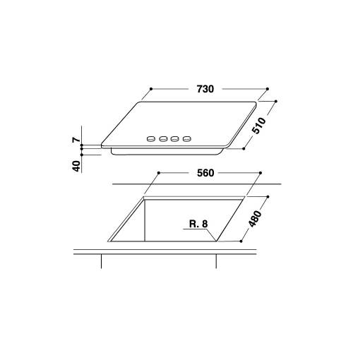 WHIRLPOOL GMA7522/IXL PIANI COTTURA GAS