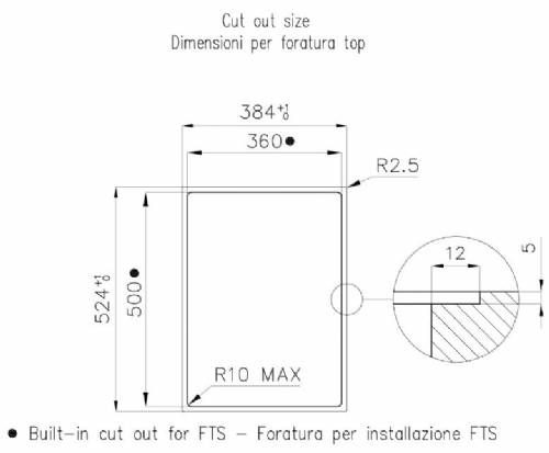 FOSTER 7322240 piano induzione domino 2 zone