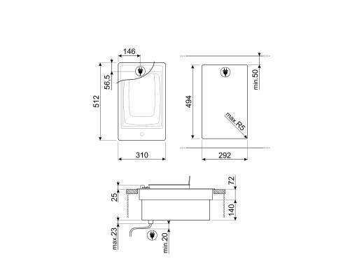 SMEG PGF30F PIANI COTTURA ELETTRICI