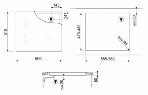 SMEG SIB2641D PIANI COTTURA ELETTRICI