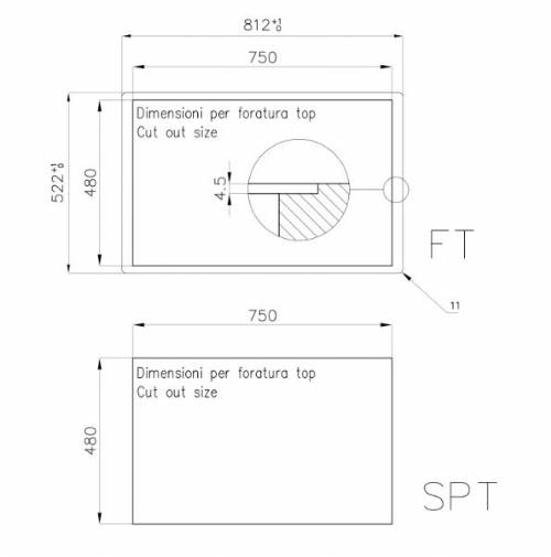 FOSTER 7386646 piano induzione 81cm
