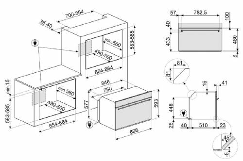 SMEG SFP9302TN FORNO PYRO 90 CM NER