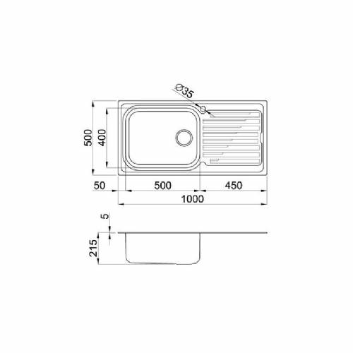 Elleci LIK480SACDX SKY 480 lavello