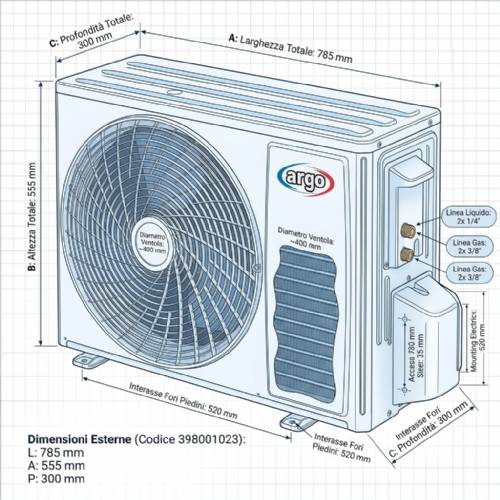 ARGO 398001023 unità esterna