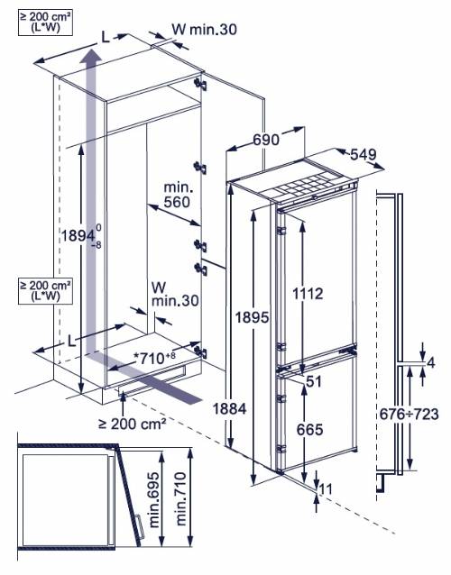 ELECTROLUX KNG8TD75S frigorifero combinato oltre 61cm