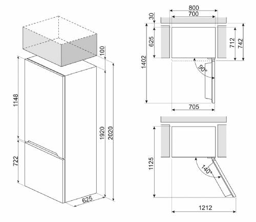 SMEG FC48KDND Frigorifero Libera installazione