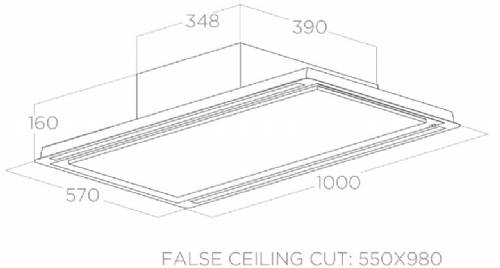 ELICA PRF0167045A CAPPA A SOFFITTO HILIGHT-X H16 IX/A/100