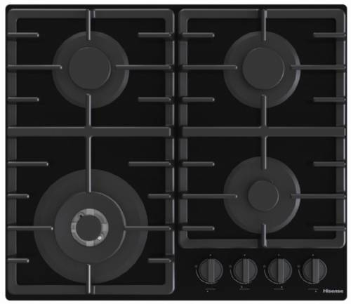 HISENSE GG663BHF piano cottura vetro nero 4 fuochi
