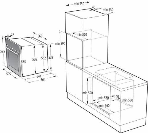 HISENSE BSA66226ADBG Hi4 Forno  incasso multifunzione 60 pizza