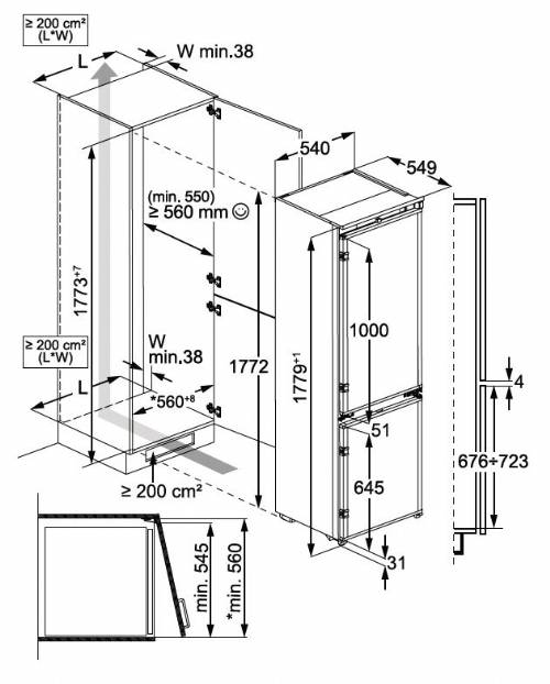 Frigoncongelatore combinato Serie 8000 Cooling 360°