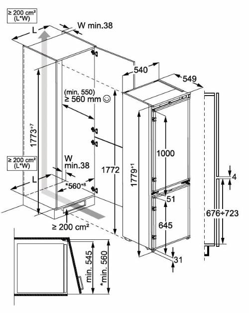 Frigoncongelatore combinato Serie 7000 Multiflow  TwinTech® Total No Frost Plus GreenZone