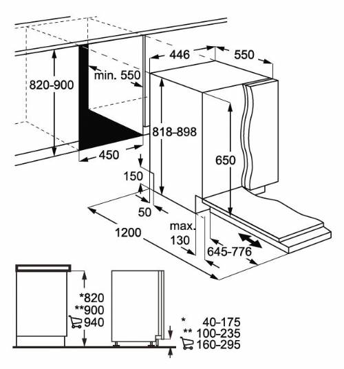 AEG  FSK74547P  lavastoviglie 45cm