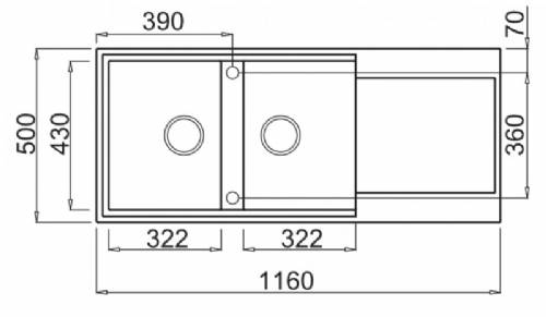 Elleci LGY50040 EASY 500 lavello