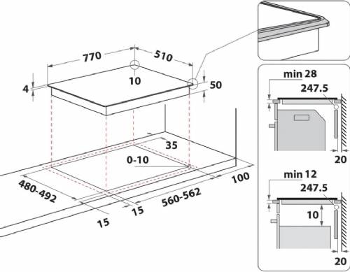 HOTPOINT HB5177CNE PIANO induzione 77 cm