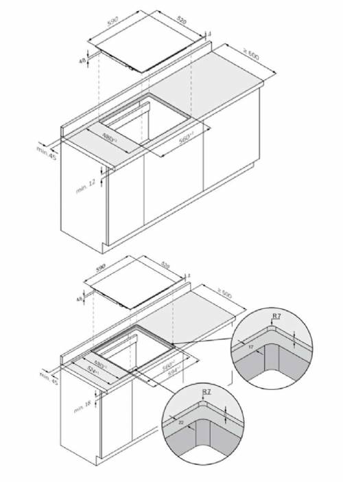 HOOVER HIS647MCAR Piano cottura induzione