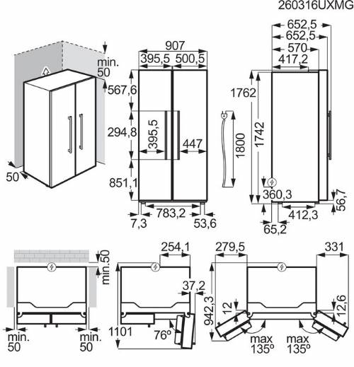 AEG TX6MR531EE frigo side by side
