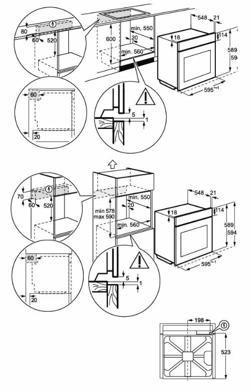 AEG NBU5A43PB forno nero A++