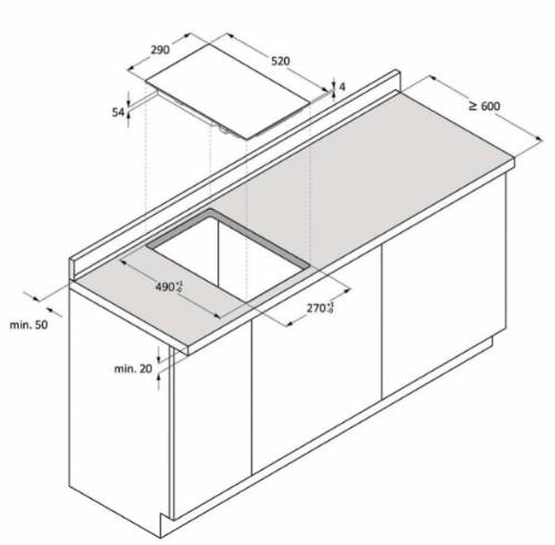 CANDY CTP32SCBB PIANO induzione 30 cm 33803657 - SERIE IDEA