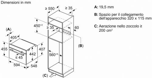 BOSCH CMG7761B1 Forno compatto combinato con microonde da incasso 60 x 45 cm Nero