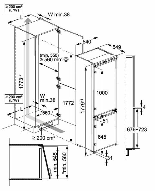 Frigocongelatore combinato Serie 6000  Multiflow TwinTech® Total No Frost