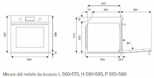 Bertazzoni F609HEREKTNE forno
