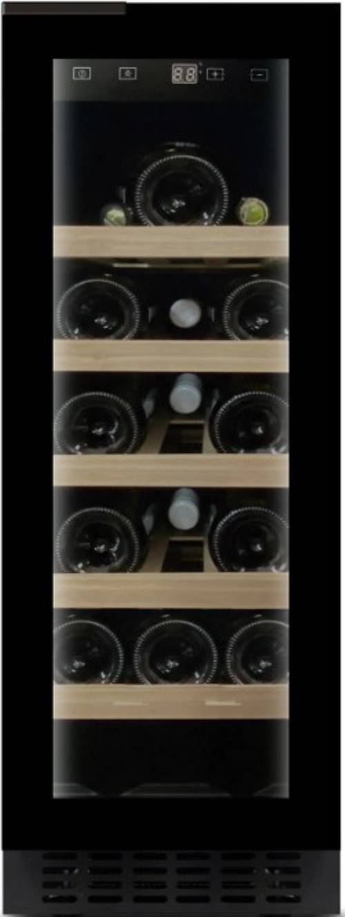 PANDO VNB-30 CANTINA VINO SOTTOPIANO CON MANIGLIA GHOST VETRO NERO