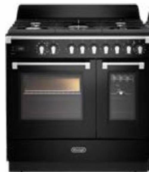 DE LONGHI BS965TMNN CUC.90X60 DOPPIO FORNO NERO BRILLANTE
