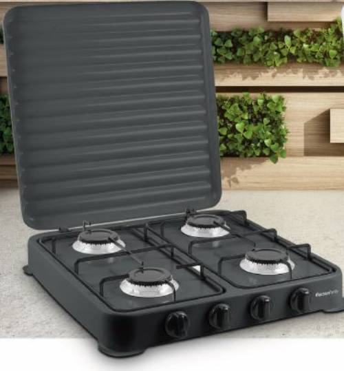 MELCHIONI MINERVA4 - FORNELLO 4 GAS BK