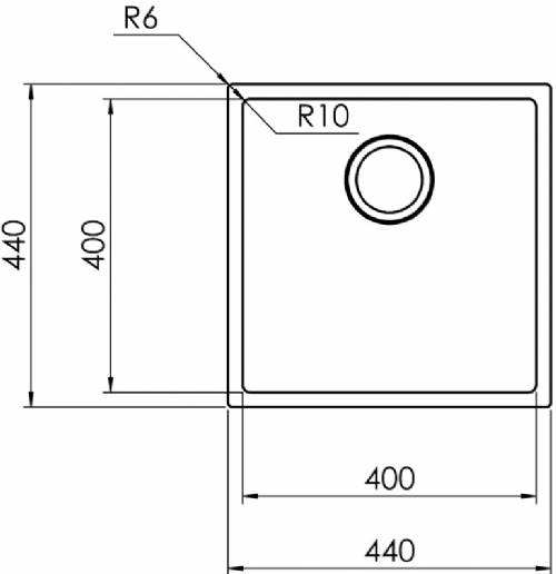 CM 018801 LAVELLO MONOVSACA Qubica 44 x 44 satinato F3 slim